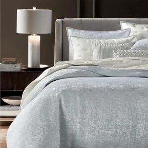 Hotel Collection Iridescent Silver Blue Luxury Comforter Set